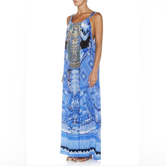 Camilla A World Between The Warp Silk Swarovski Rhinestone Maxi Dress - Picture 1 of 11